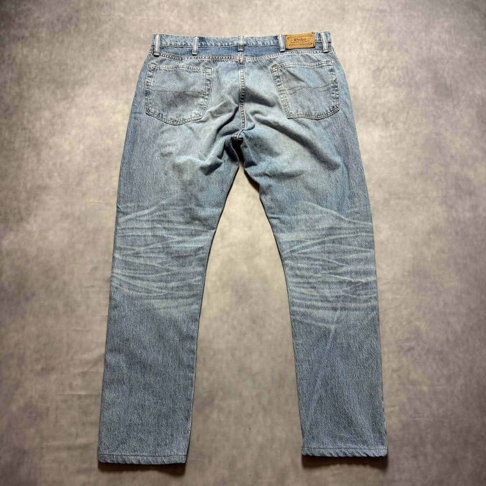 Polo Ralph Lauren Jeans Mens 36x30 Light Wash Blue 90s Vintage Straight Leg - Picture 1 of 14